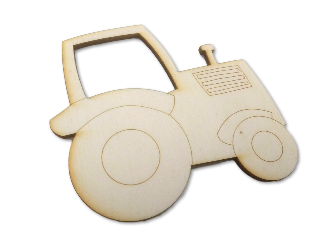 30 Stück Traktor Holzformen Zum Bemalen – Bastelholz, Ca. 10 Cm, Unlackiert