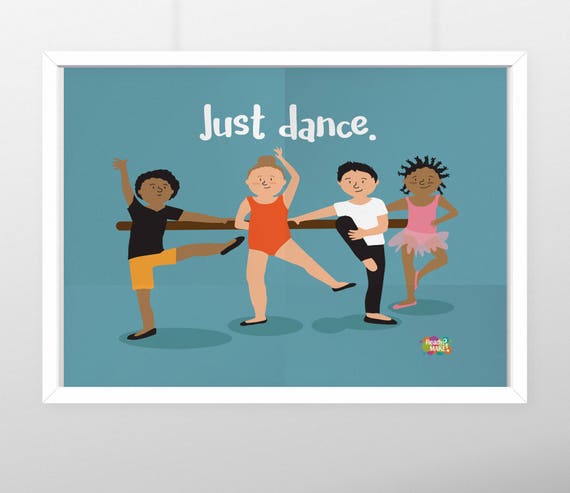 Ballet Dance Class Motivational Poster Art Print Kids Room Wall Decor Vision