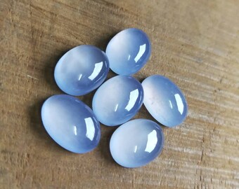 Sky Blue Chalcedony Rose Cut 10pcs Round Shape Cabochon size weight 16x16 mm 131.00 crt