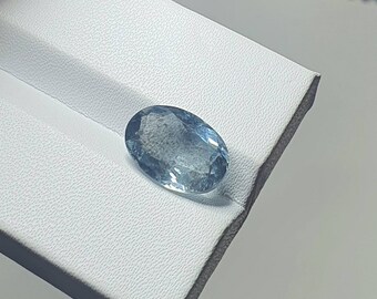 Aguamarina Musgosa de 14 x 10 mm, gema ovalada. Aguamarina Musgosa facetada para joyería. (Lote de alta calidad)