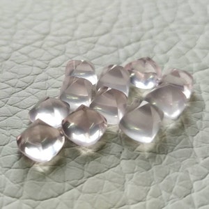 Rose Quartz Sugarloaf cur gemstone 7MM size. Price per stone.
