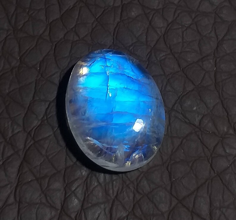 NW Oval Shape Natural Rainbow Moonstone Loose Cabochon Blue Moonstone Cabochon 19\u00d714MM