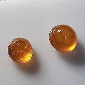Spessartite cabochon 10x9.5mm & 88x7.8mm. Natural Spessartine gemstone. 02pcs Lot.