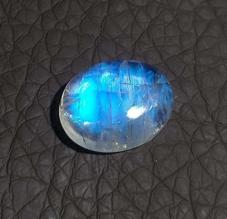 NW Oval Shape Natural Rainbow Moonstone Loose Cabochon Blue Moonstone Cabochon 19\u00d714MM