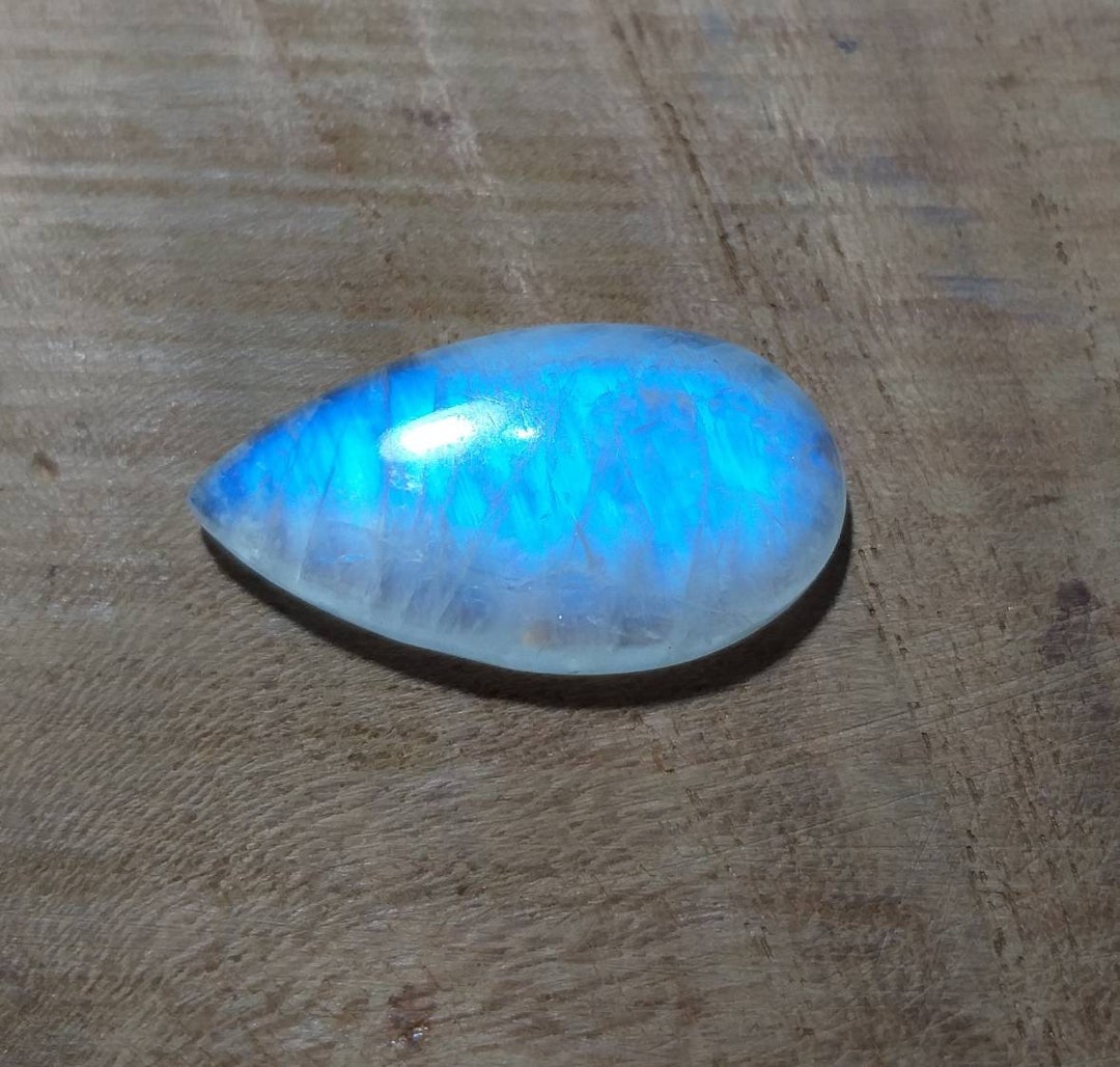 Pierre De Lune Arc-en-Ciel Naturelle - Cabochon 10 Mm Poli - Lot De Plus De 25 Pierres - Inde