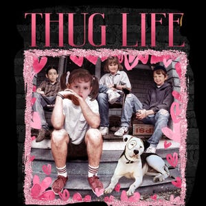 Thug Life Little Rascals Valentine DTF Trasferimenti PRONTI per la STAMPA