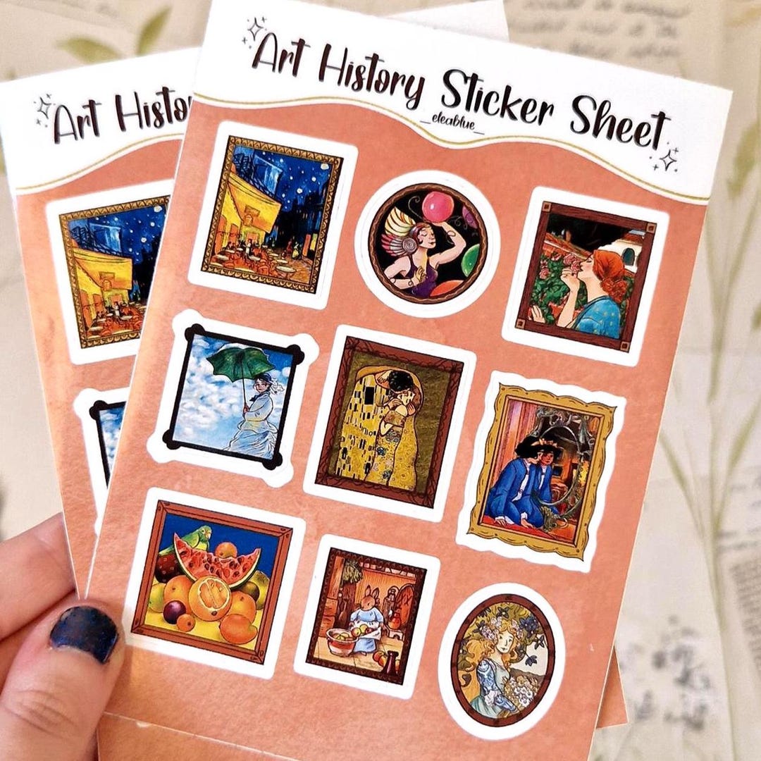 Sample History Sticker A6 Art History Sticker Sheets - Art History Fanart - Vinyl Stickers ...