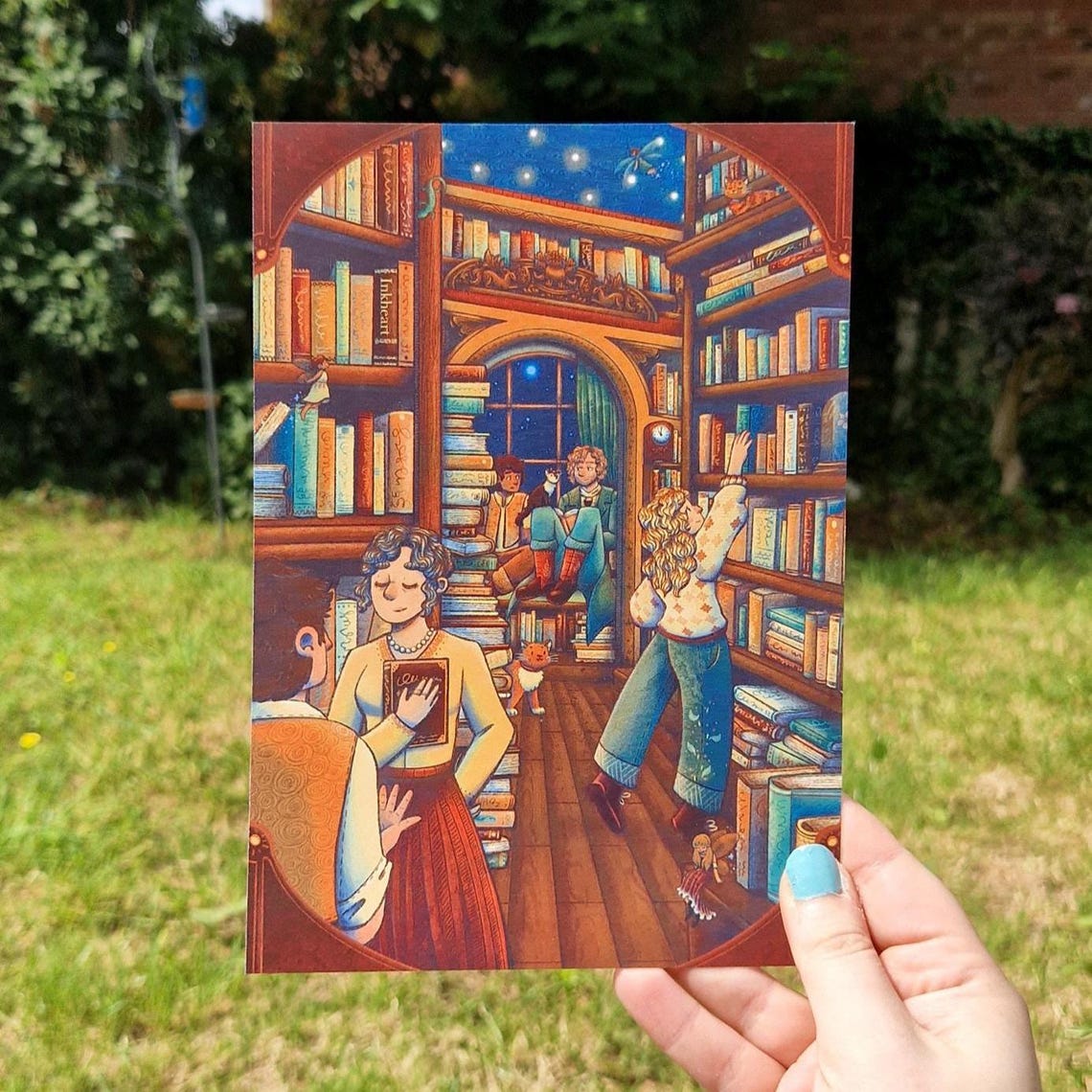 Library Art Print - Cozy Artwork - Fantasy Illustration - Gifts for ...
