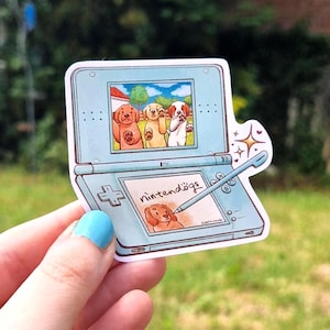 Adesivi DS tagliati a mano - Ispirati ai videogiochi - Regali per il diario - Adesivi fatti a mano - Adesivi carini - Cancelleria accogliente - Grafica di giochi nostalgici