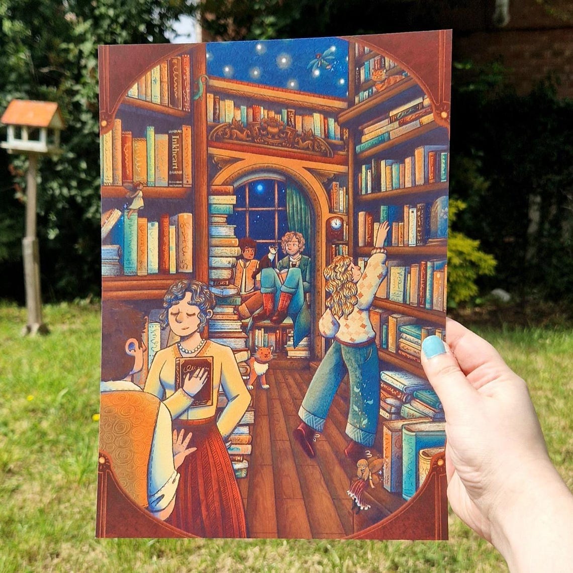 Library Art Print - Cozy Artwork - Fantasy Illustration - Gifts for ...