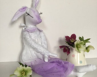 bunny , bunny doll, rabbit doll, heirloom doll, soft toy, art doll , handmade doll, ooak doll, fairytale doll