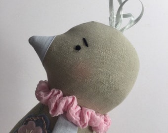 Chick doll, handmade doll, chick soft toy, stuffed toy, heirloom doll , fabric doll, cloth doll, Easter chick, handmade toy