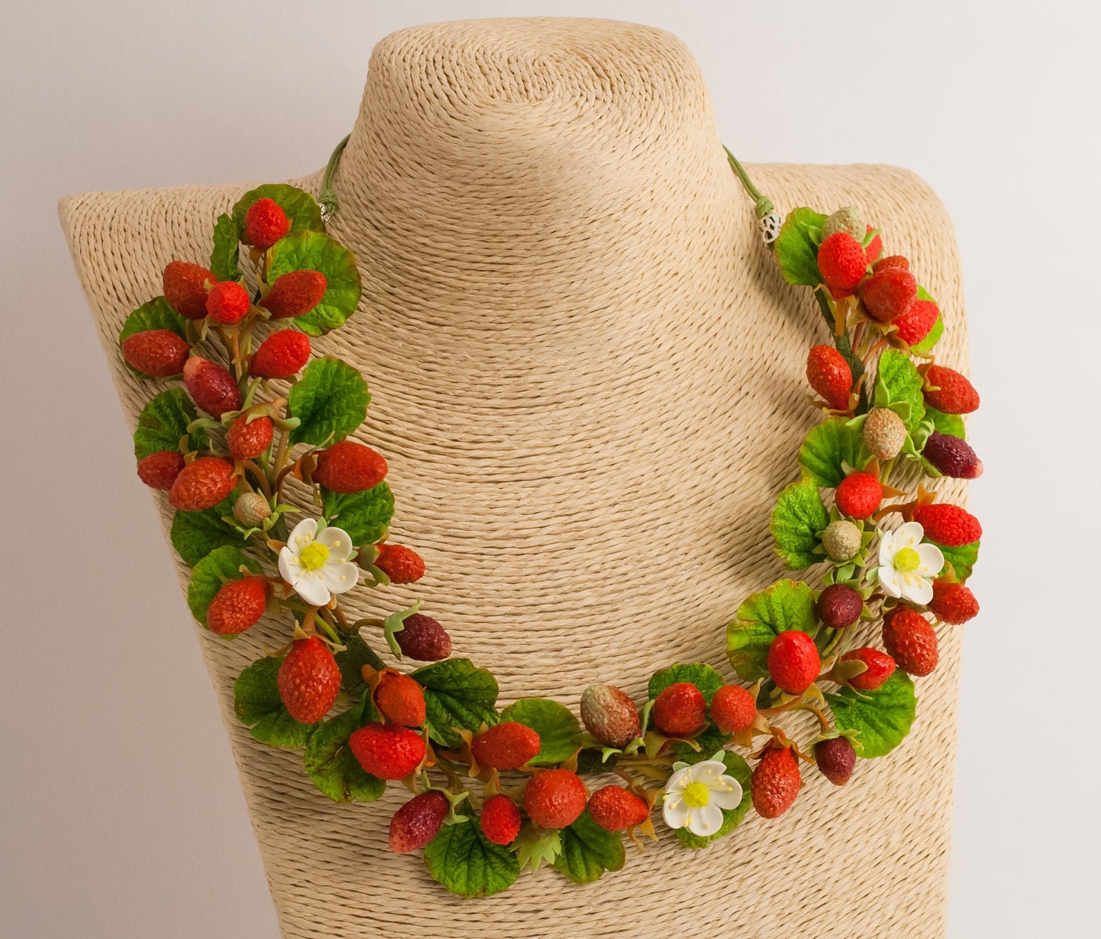 Strawberry Jewelry Set Necklace Bracelet Brooch Hair Comb Hair Pin Hair