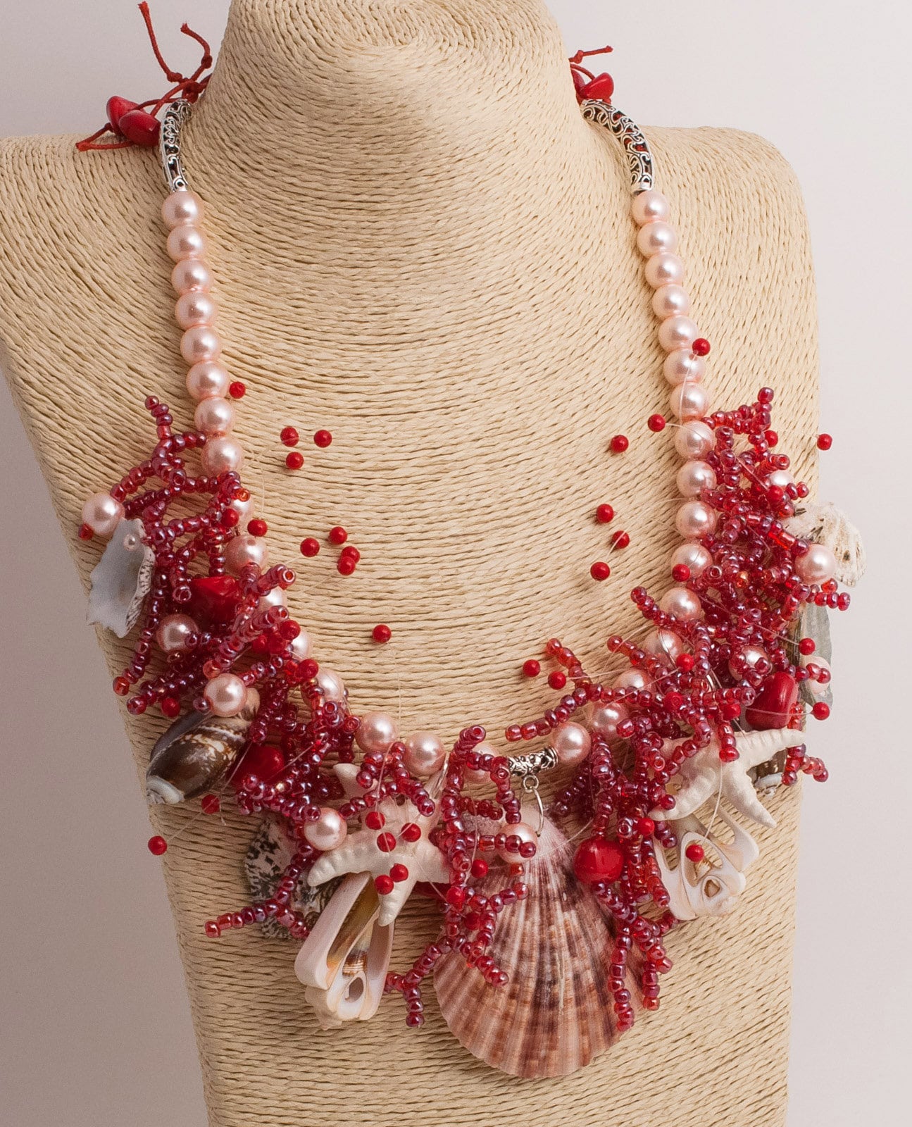 Coral Reef Necklace Earrings Sea Theme Seashell Jewelry Etsy