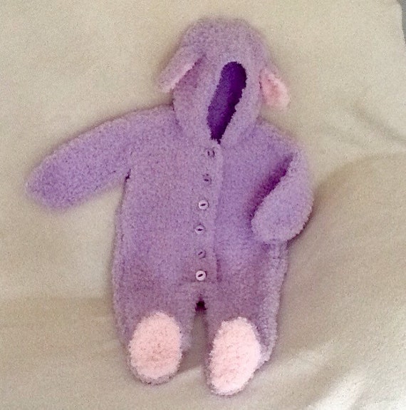 fluffy all in one baby suit
