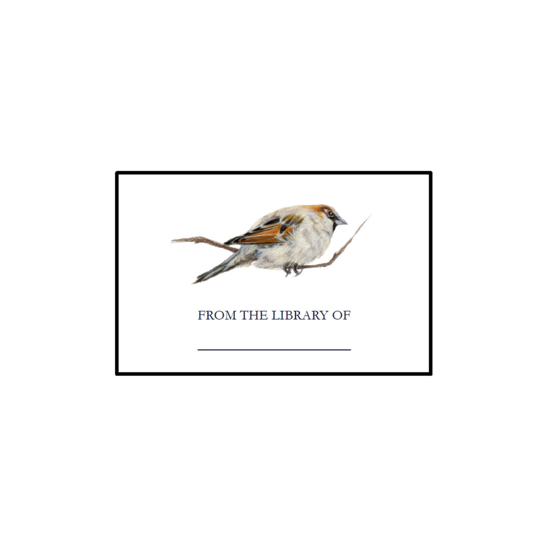 Sparrow Book Plates, 2x3