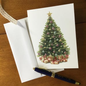 Oh, Christmas Tree Blank Greeting Card, Single or Box of 8, with envelopes