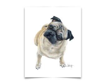Pug, Impresión artística