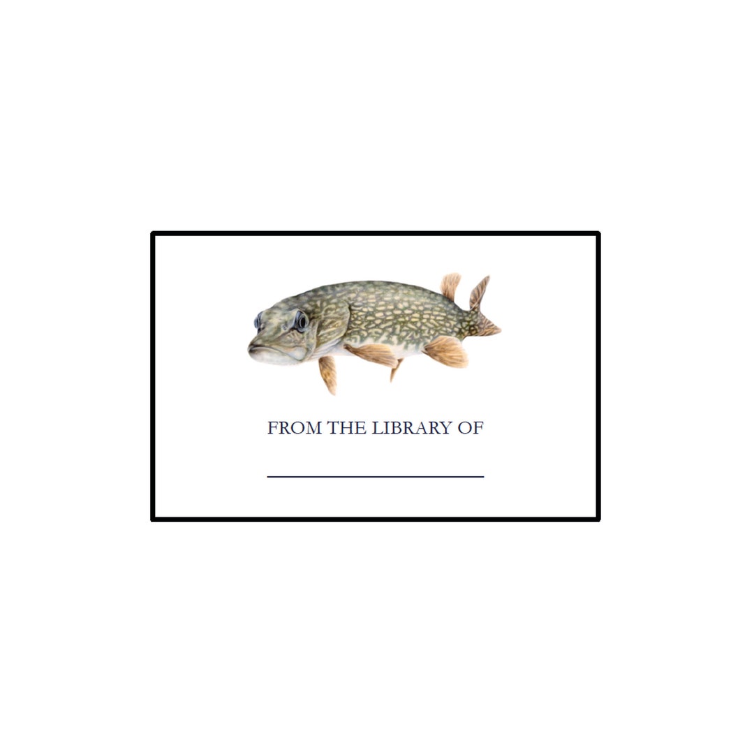 Northern Pike Book Plates, 2x3