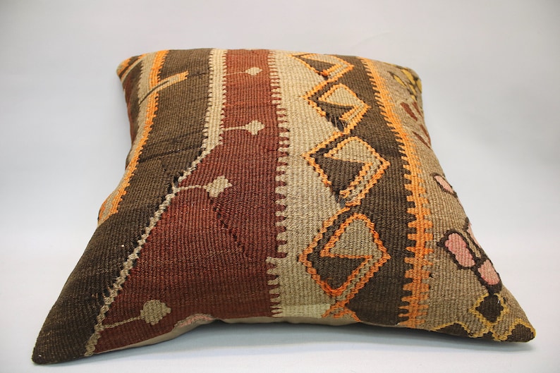 Turkish pillow 20x20 Pillow Kilim accessory decorative pillow Kilim cushion home decor square pillow vintage pillow kilim pillow