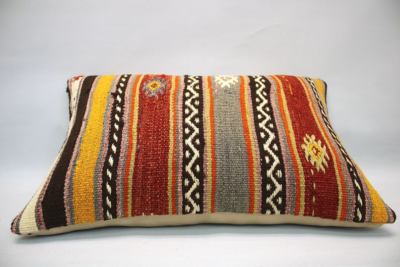 Cushion,Kilim Pillow,Turkish vintage kilim pillow Kilim Pillow Cover 16x24 Turkish Pillow,Lumber Pillow