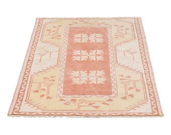 3'x4' Carpet Rug, Turkish Carpet, Carpet area rug, bohemian carpet rug, wool carpet, Home Decor, Handmade rug, pile rug, Pale rug, small rug