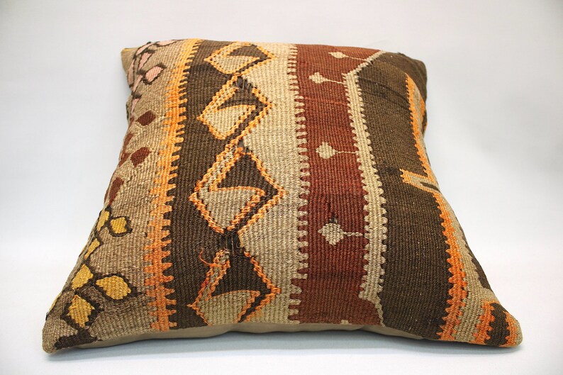 Turkish pillow 20x20 Pillow Kilim accessory decorative pillow Kilim cushion home decor square pillow vintage pillow kilim pillow