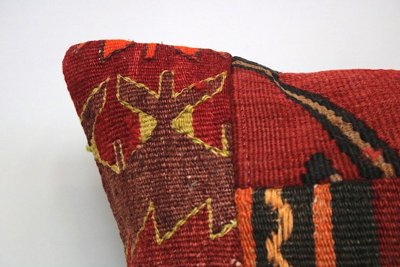 Decorative pillow,Pillow,Cushion,Kilim Pillow,Turkish vintage kilim pillow Kilim Pillow Cover 16x16 Home decoration Turkish Pillow