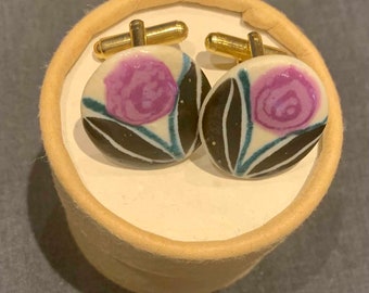 Ongebruikelijke Afrikaanse keramische manchetknopen - geweldige kousvuller