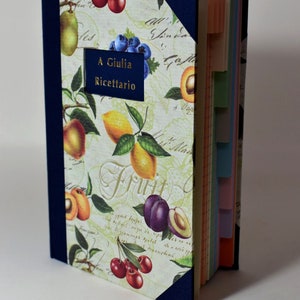 RICETTARIO Personalizzabile - con pagine colorate - 14x21 - Carte varie