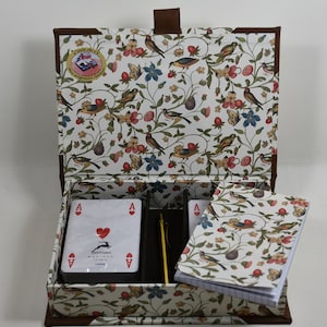 Coffret "BURRACO" - Coffret artisanal - Cartes à jouer - Coffret - Coffret - en cuir véritable