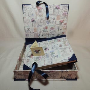 Album Foto Artigianale 23x30-30/50 fogli - con SCATOLA - Carte Varie Album with box - Made in Italy- Album avec boite