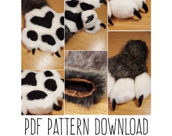 PDF TEMPLATE: Fursuit Puffy Paws! Digital Download