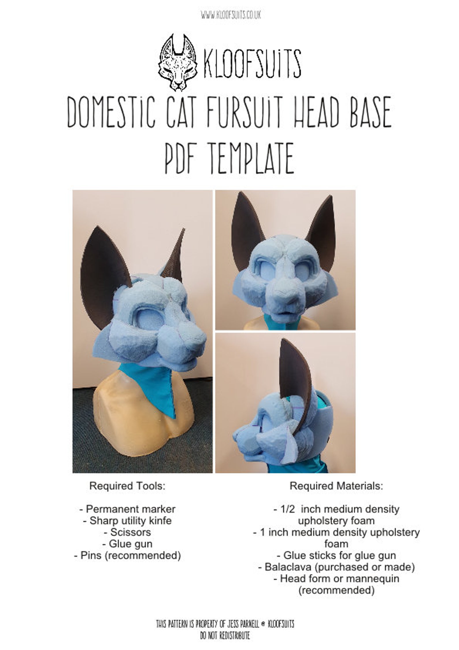 PDF TEMPLATE Fursuit Head Base Domestic Cat Digital Etsy PDF TEMPLATE Fursuit Head Base Domestic Cat Digital Etsy