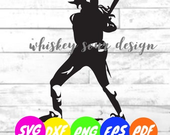 Softball Player Download | Batter | Baseball Crafts | Cut File  | Sports | Baseball | SVG | DXF | PNG | Eps | Pdf | Instant | Crafts |