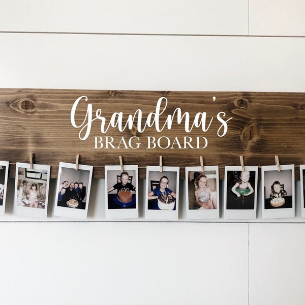 Brag Board | Personalized Brag Board | Grandparent Gift | Mother’s Day | Picture Holder | Wooden Sign
