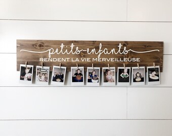 Petits-enfants rendent la vie merveilleuse Handpainted Wooden Sign | Mother's Day Gift