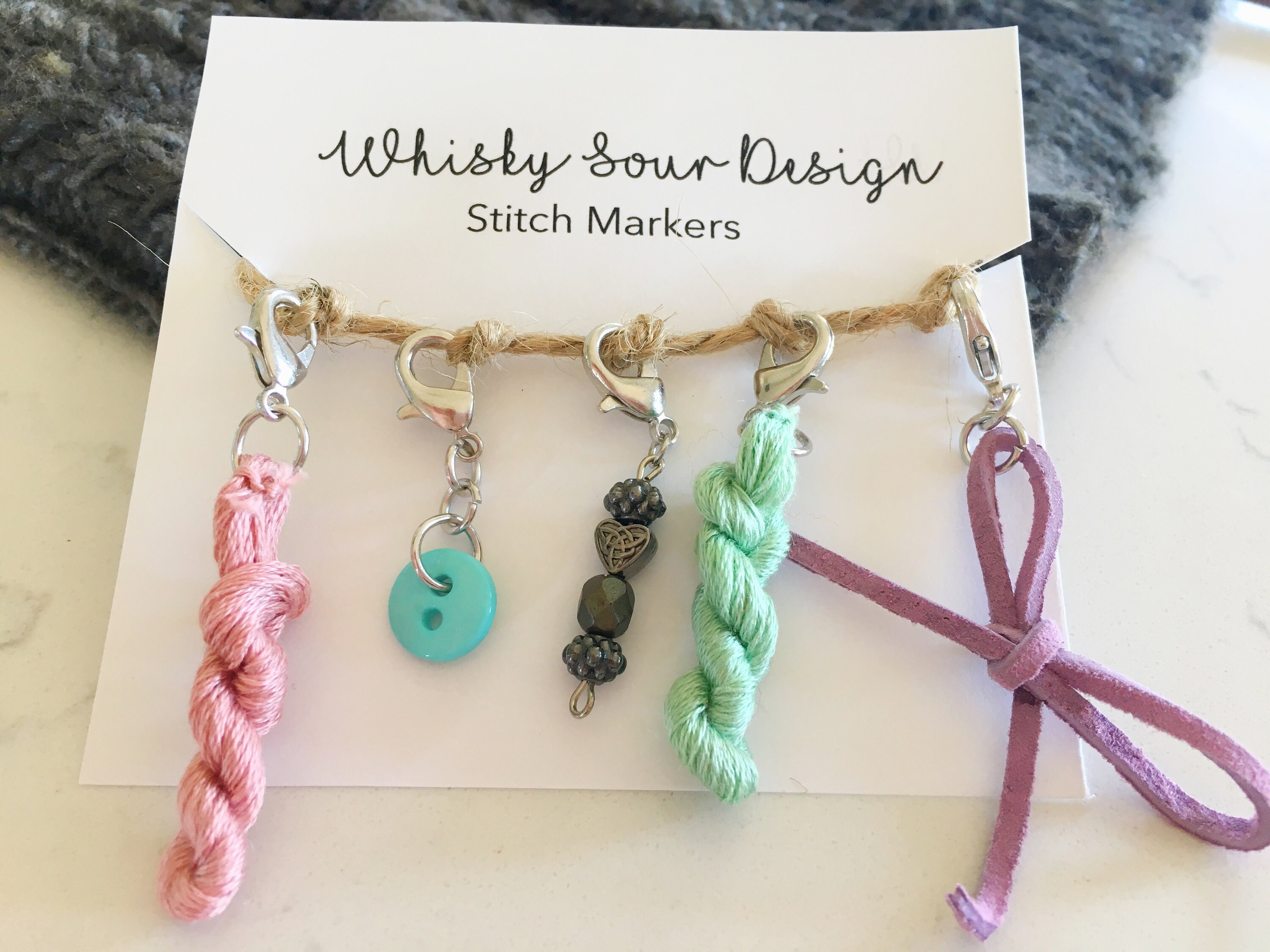 Sewing & Fiber Knitting Laurel Leaf Charm Stitch Markers For Knitting