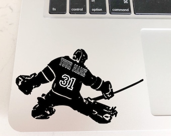 Custom Hockey Goalie Decal | Goalie Decal | Personalized Decal | Ice Hockey Decal | Laptop Decal | Car Decal | Yeti Decal |