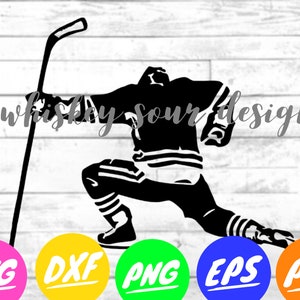 Hockey Player Celebration Download | Cut File  | Sports | Hockey | SVG | DXF | PNG | Eps | Pdf | Instant | Ice Hockey | Crafts