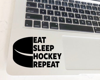 Hockey Decal | Eat Sleep Hockey Decal | HTV | Personalized Decal | Ice Hockey Decal | Laptop Decal | Car Decal | T-Shirt Decal
