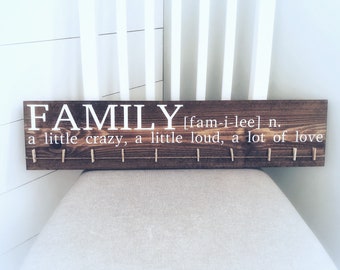 Family Noun Sign | Hand Painted Wooden Sign | Mother’s Day | Gift Idea | Photo Holder | Picture Display | Artwork