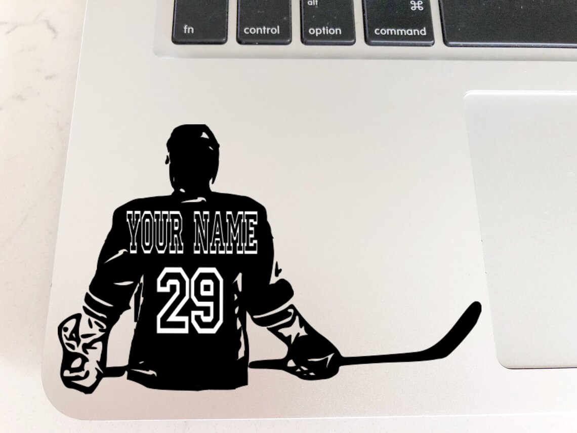 Custom Hockey Decal Hockey Player Decal Personalized Decal Etsy