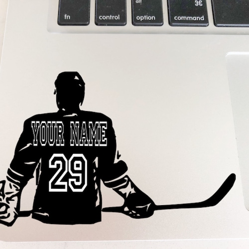 Custom Hockey Decal Hockey Player Decal Personalized Decal Etsy