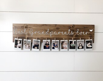 Best Grandparents Ever sign | Mother's Day Gift | Father's Day | Photo holder