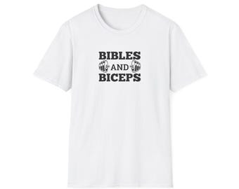 Bibles and Biceps Christian Workout T-Shirt | Faith Fitness Tee