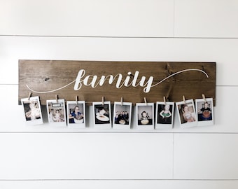 Family sign | Photo holder | Gift idea | Mother’s Day | Family Pictures | Picture Display