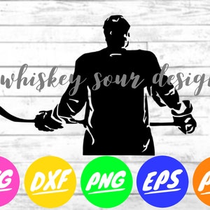 Hockey Player Download | Cut File | Sports | Hockey | SVG | DXF | PNG | Eps | Pdf | Instant | Ice Hockey | Crafts | Craft Supplies | Files
