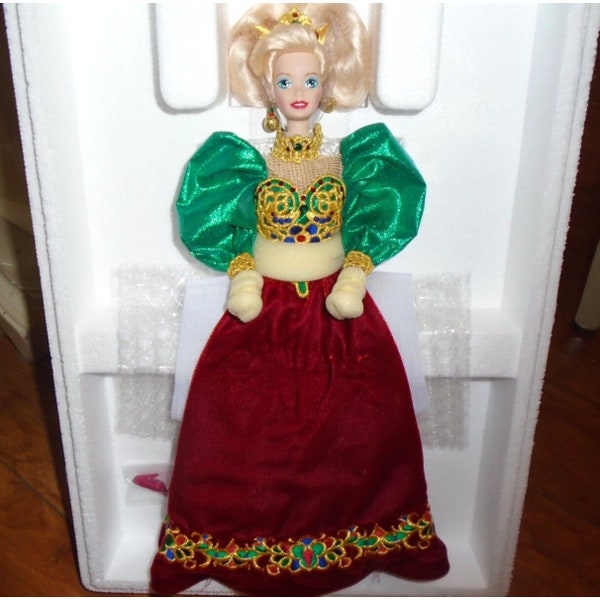 1995 Holiday Jewel Barbie Doll Porcelain Barbie Collector  New w/Certificate
