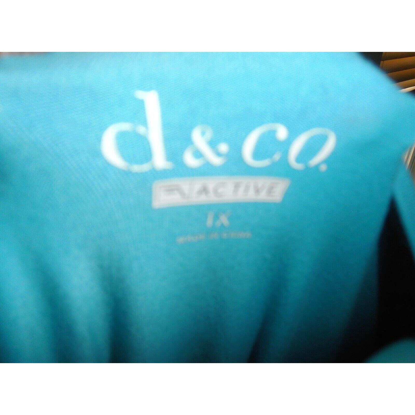 QVC D and Co. Denim &co. Active Turquoise Cotton Top Etsy